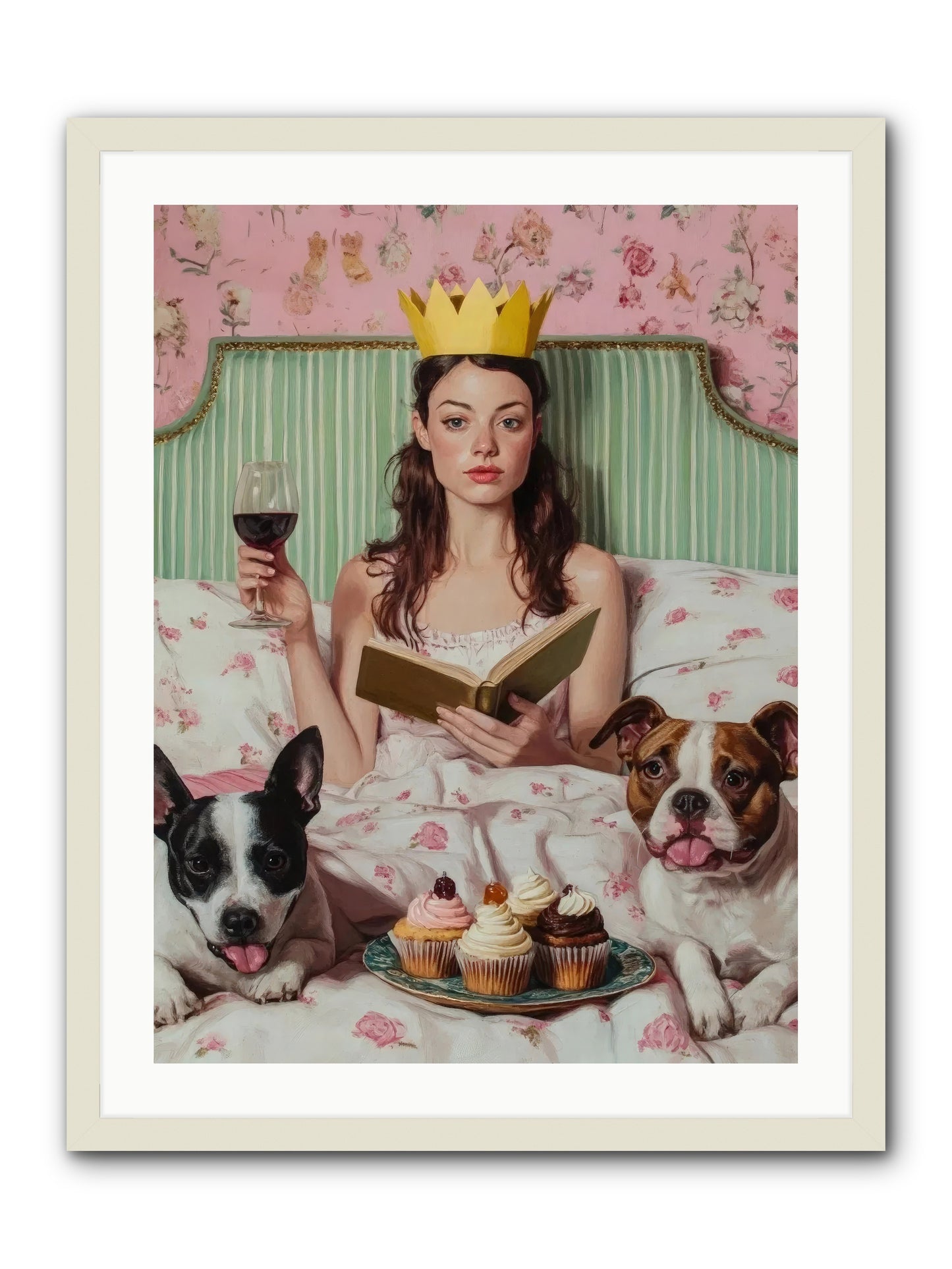 The Literary Feast -- Framed Print - White 24x32
