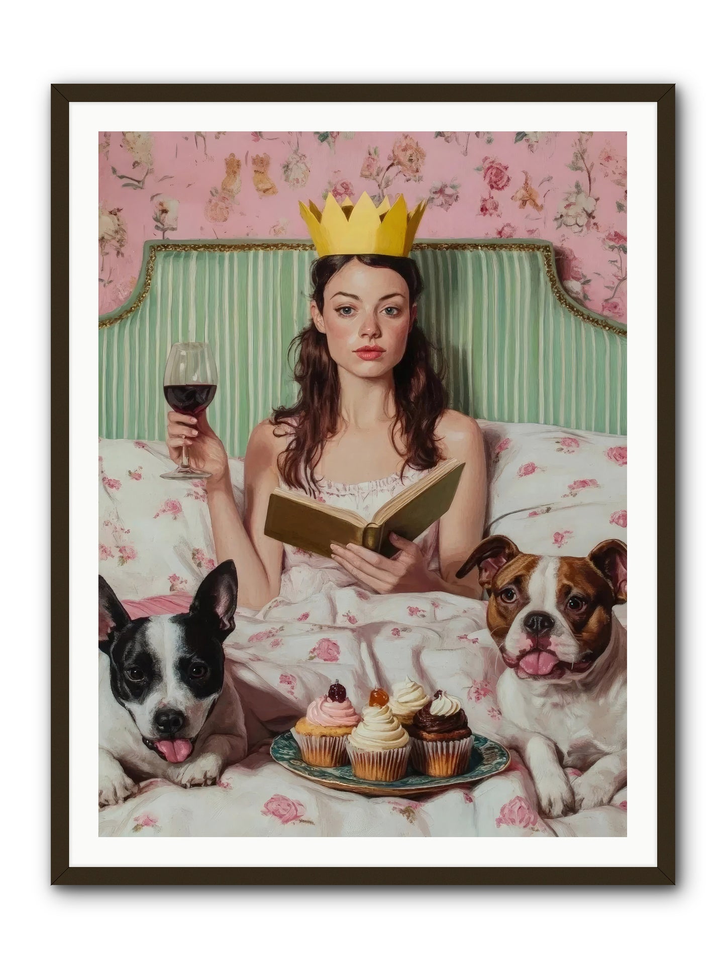 The Literary Feast -- Framed Print - Black 36x48