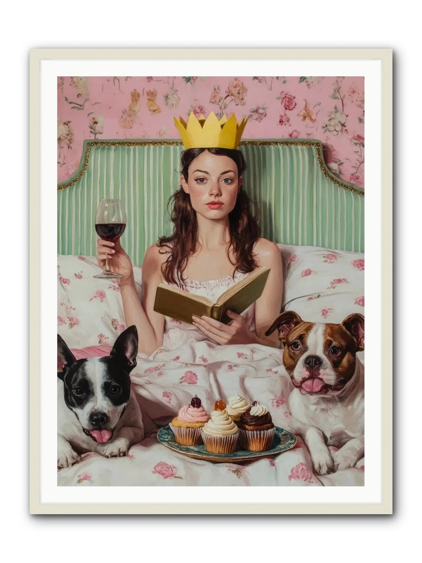 The Literary Feast -- Framed Print - White 36x48