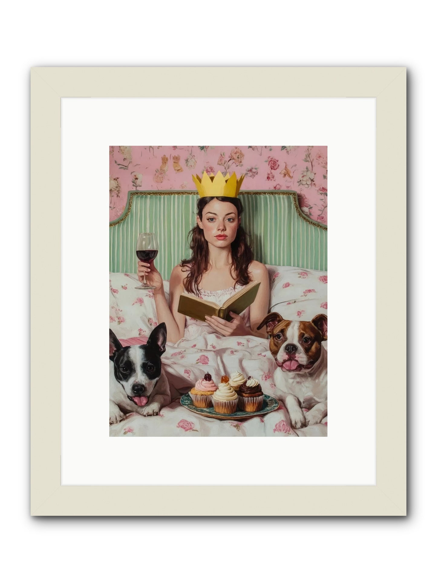The Literary Feast -- Framed Print - White 9x12