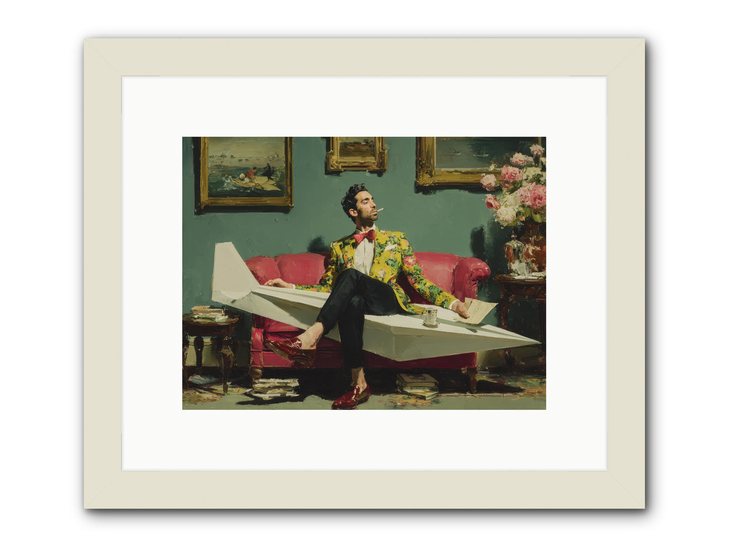 The Lost Passport Club -- Framed Print - White 12x9