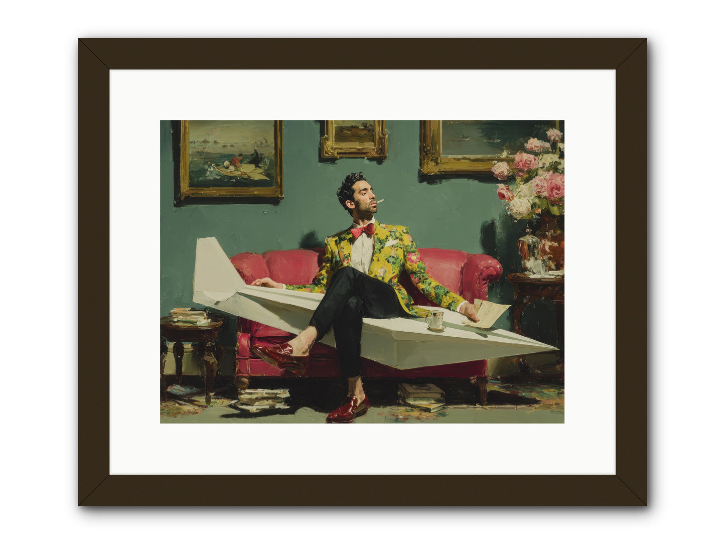 The Lost Passport Club -- Framed Print - Black 16x12