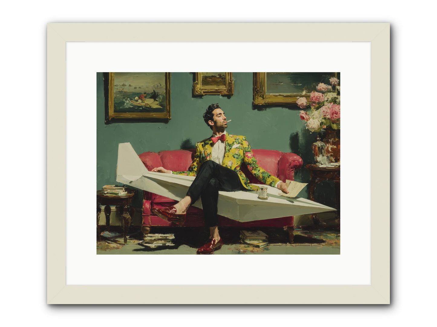 The Lost Passport Club -- Framed Print - White 16x12