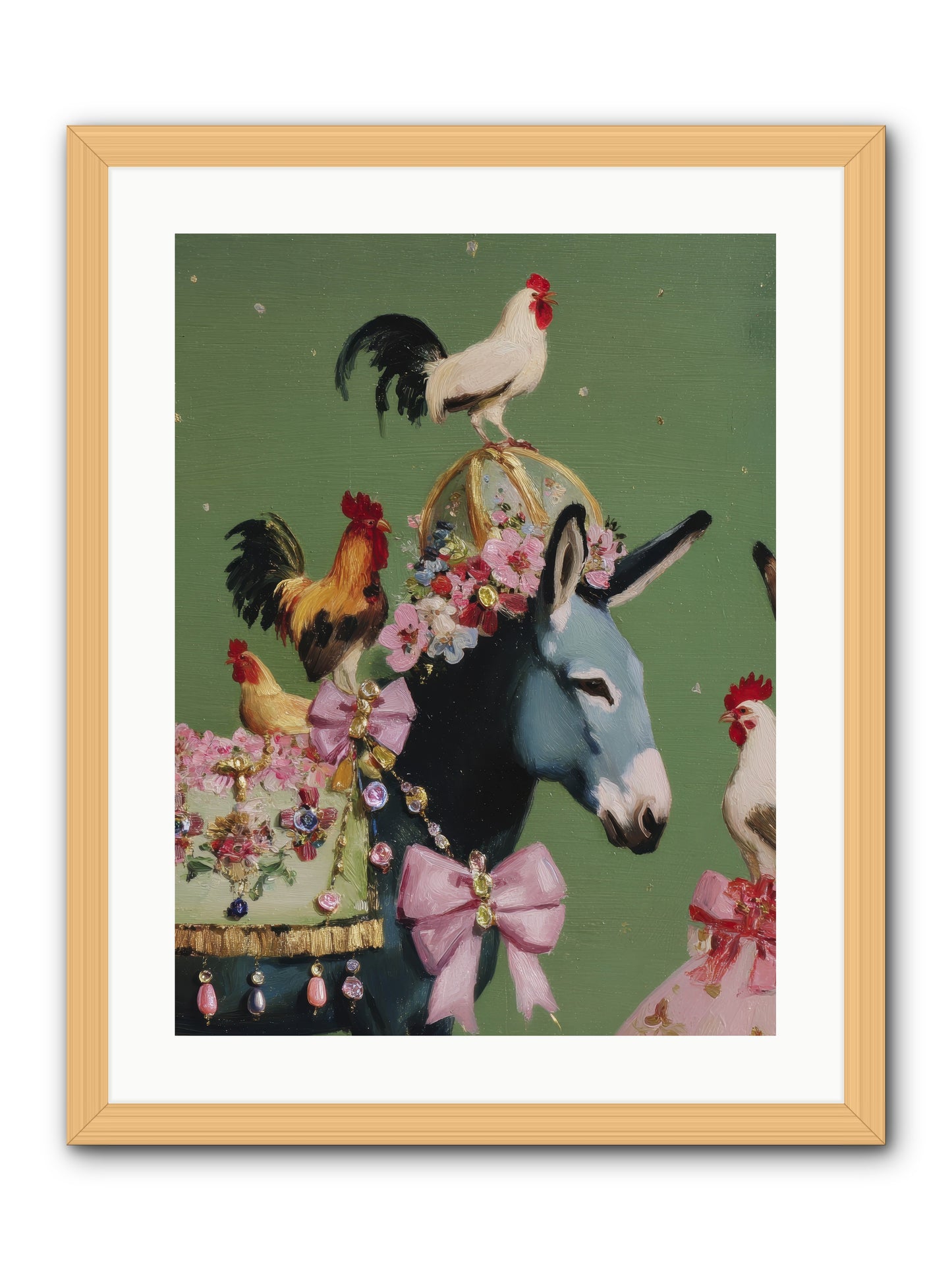 The Lovliest Gathering -- Framed Print - Natural 18x24
