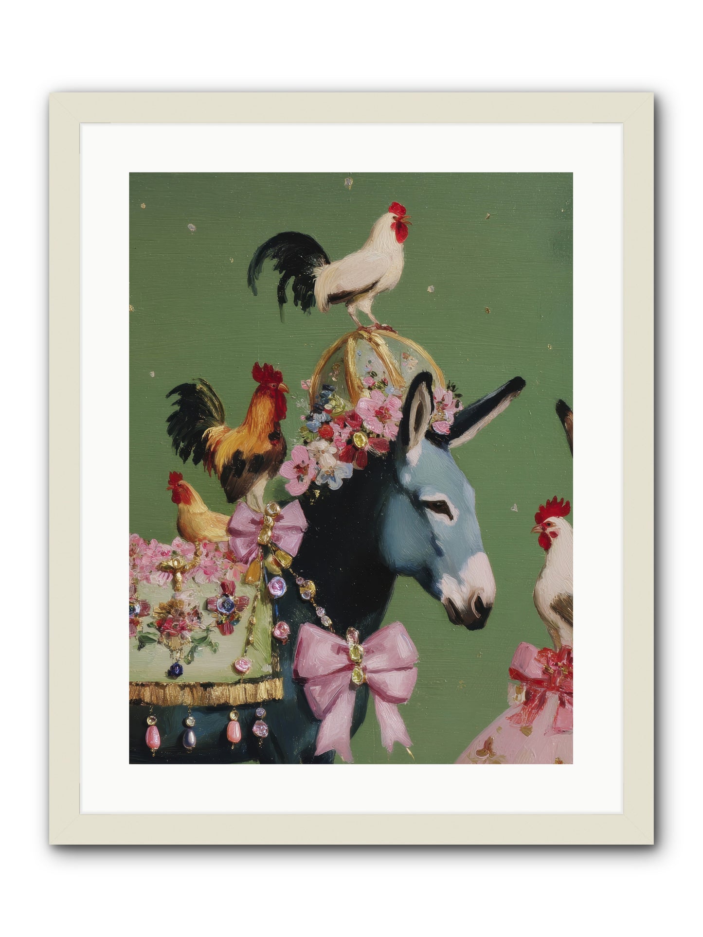 The Lovliest Gathering -- Framed Print - White 18x24