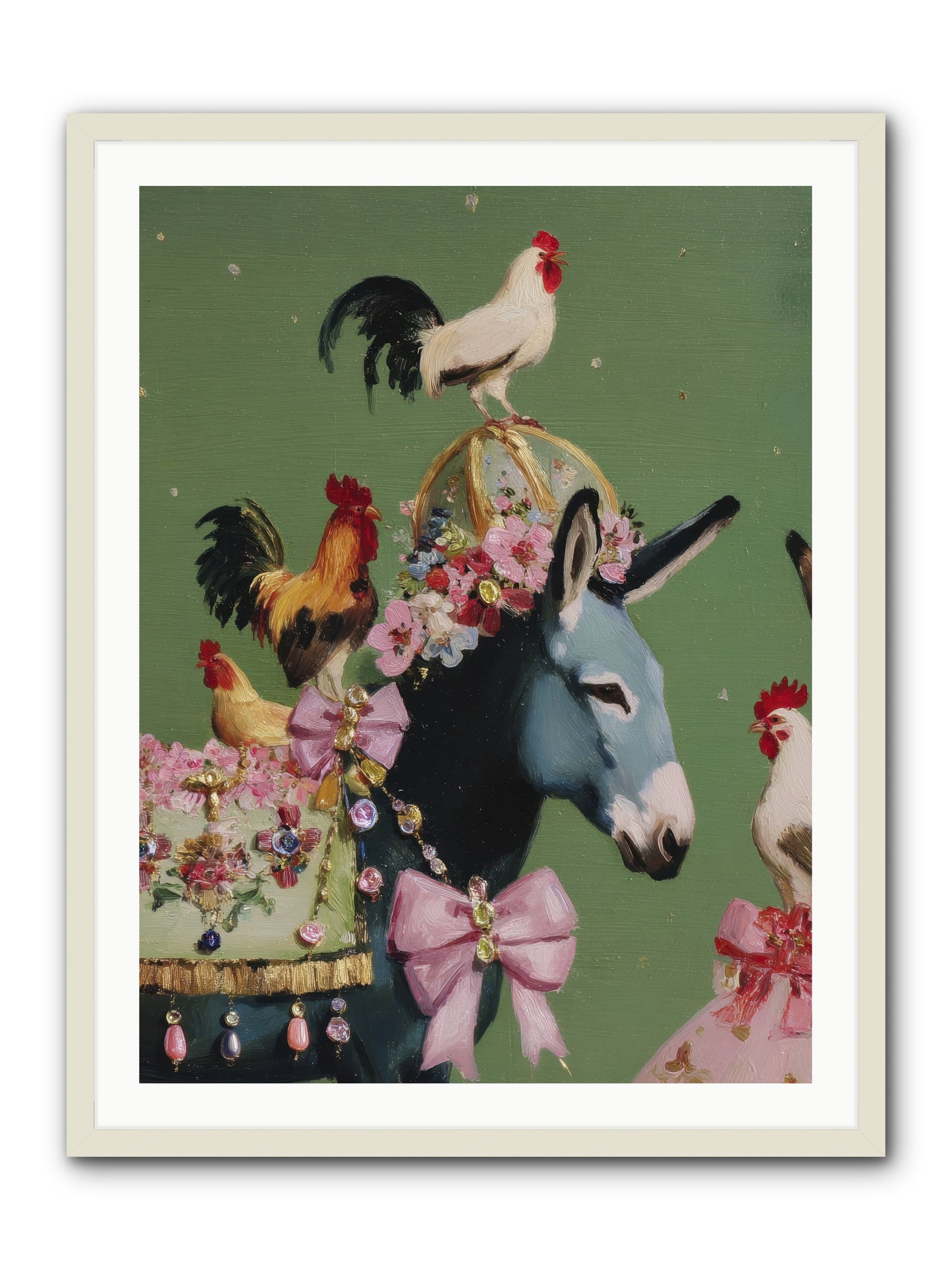 The Lovliest Gathering -- Framed Print - White 30x40