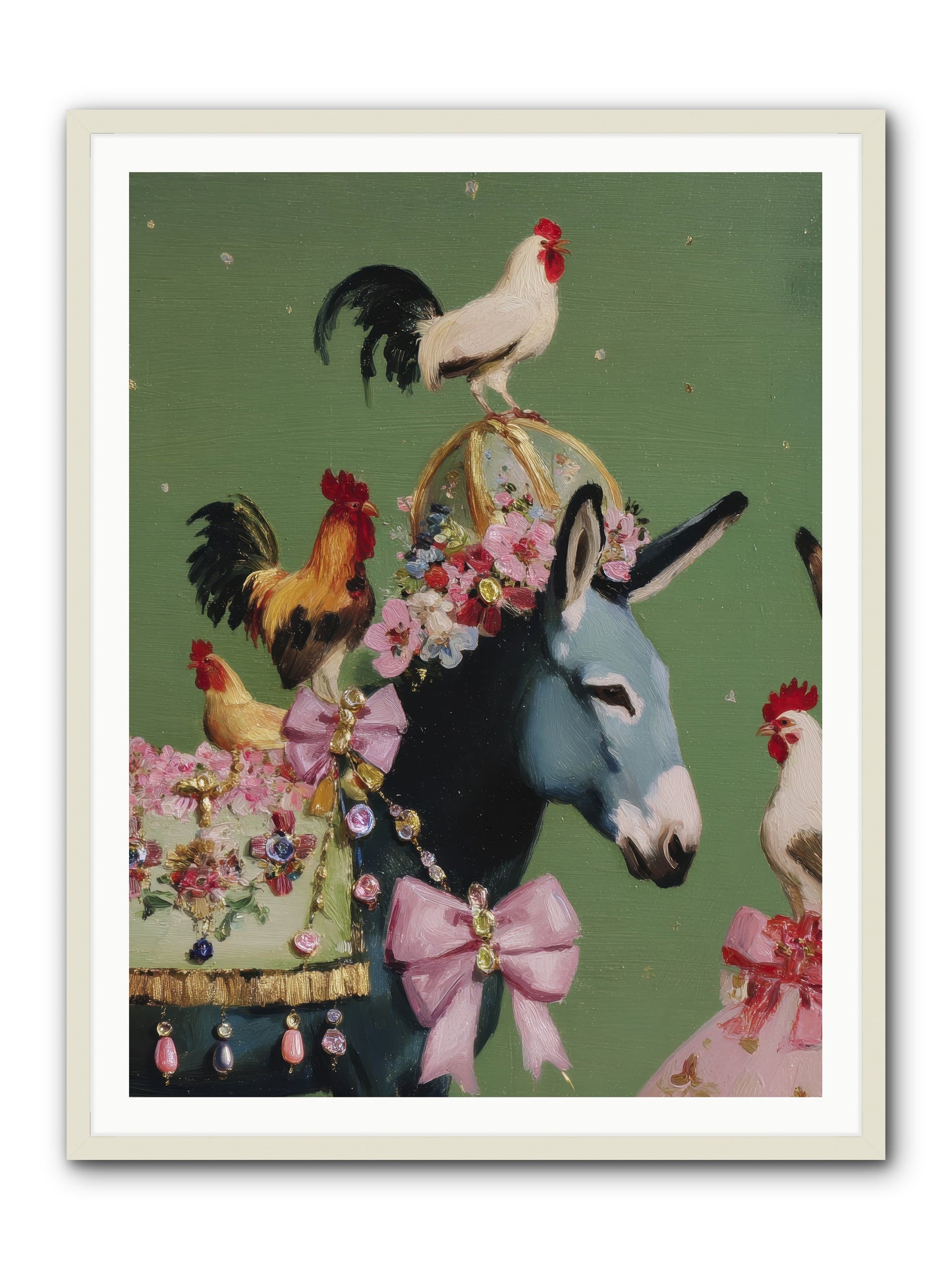 The Lovliest Gathering -- Framed Print - White 36x48
