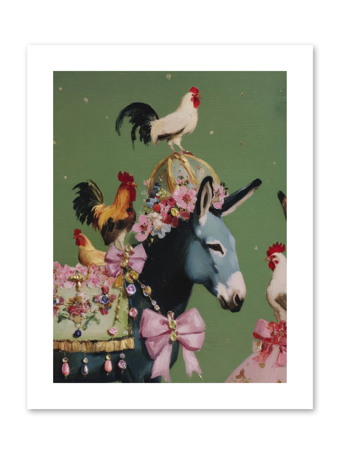 The Lovliest Gathering -- Loose Canvas Print 9x12