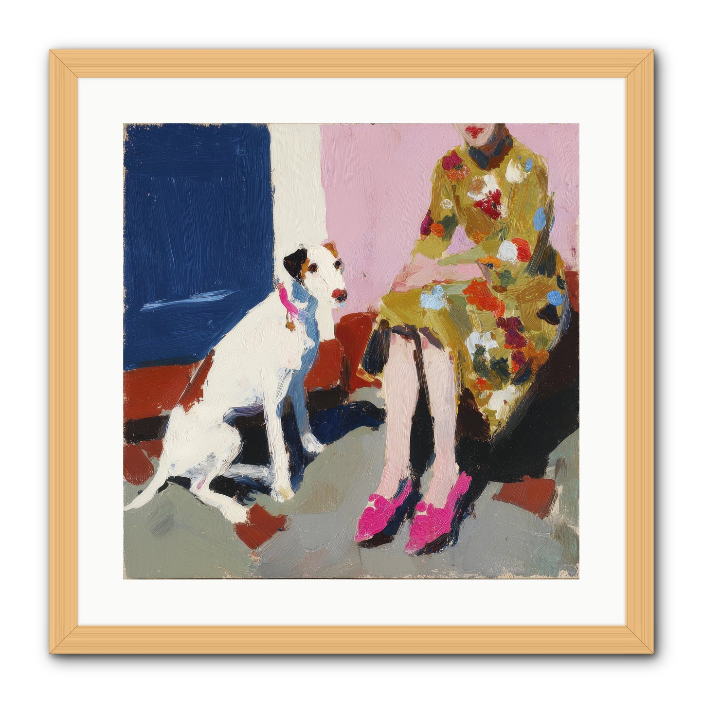 The Loyal One -- Framed Print - Natural 20x20