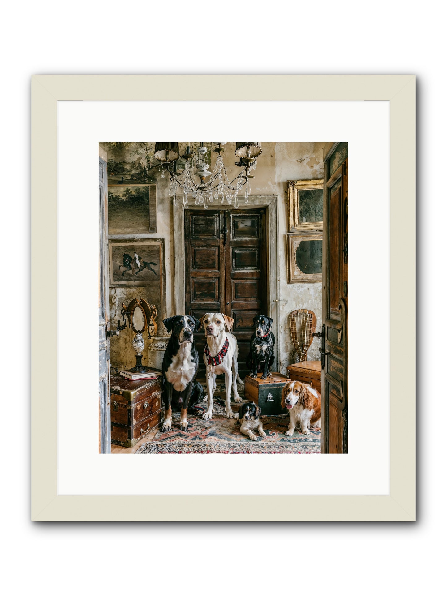 The Luxe Leash League -- Framed Print - White 12x15