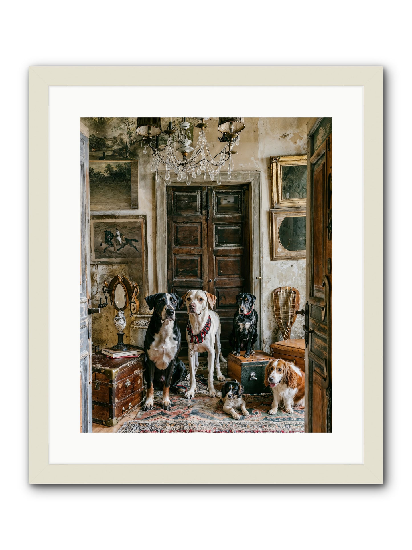 The Luxe Leash League -- Framed Print - White 16x20
