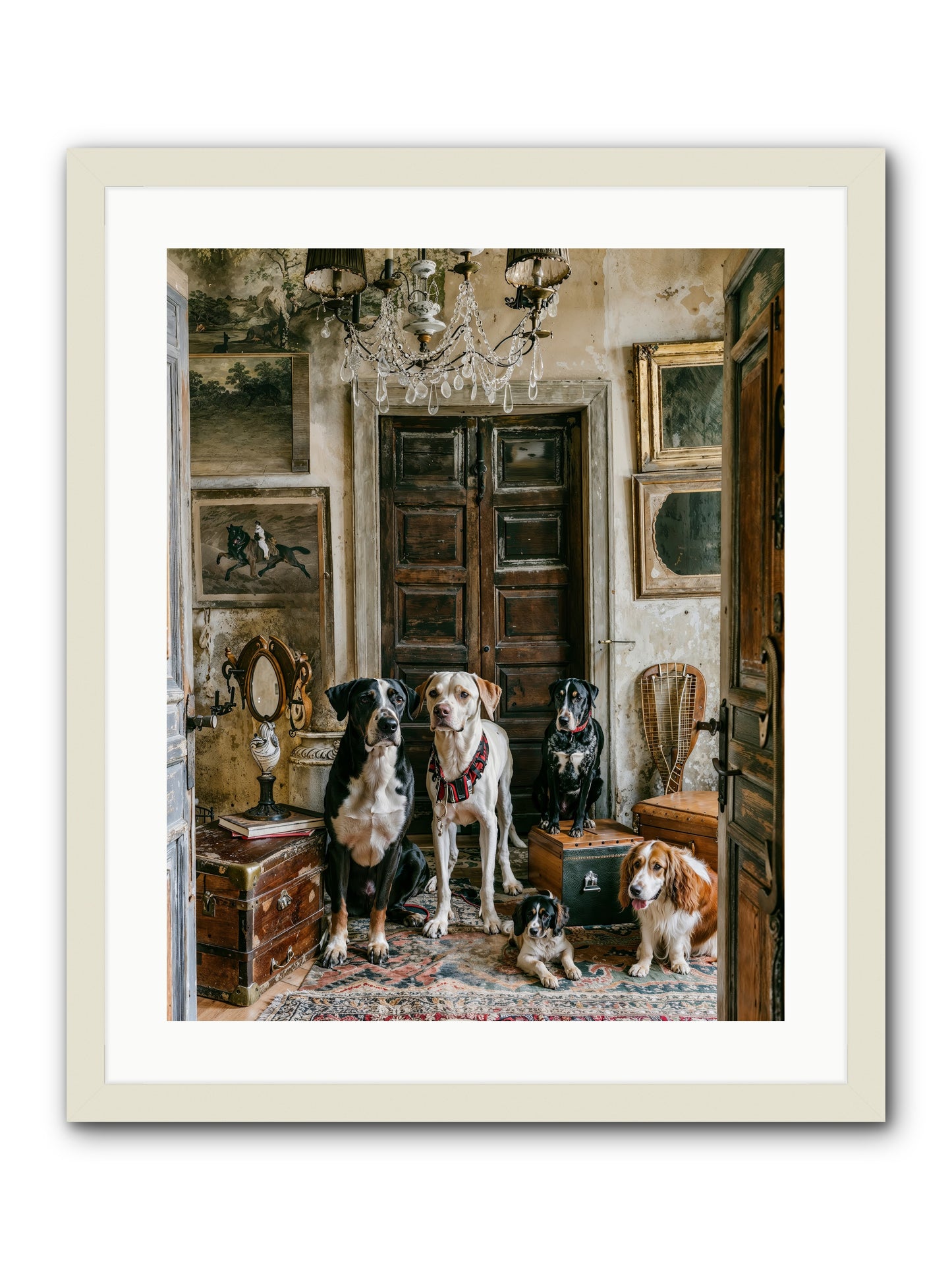 The Luxe Leash League -- Framed Print - White 20x25