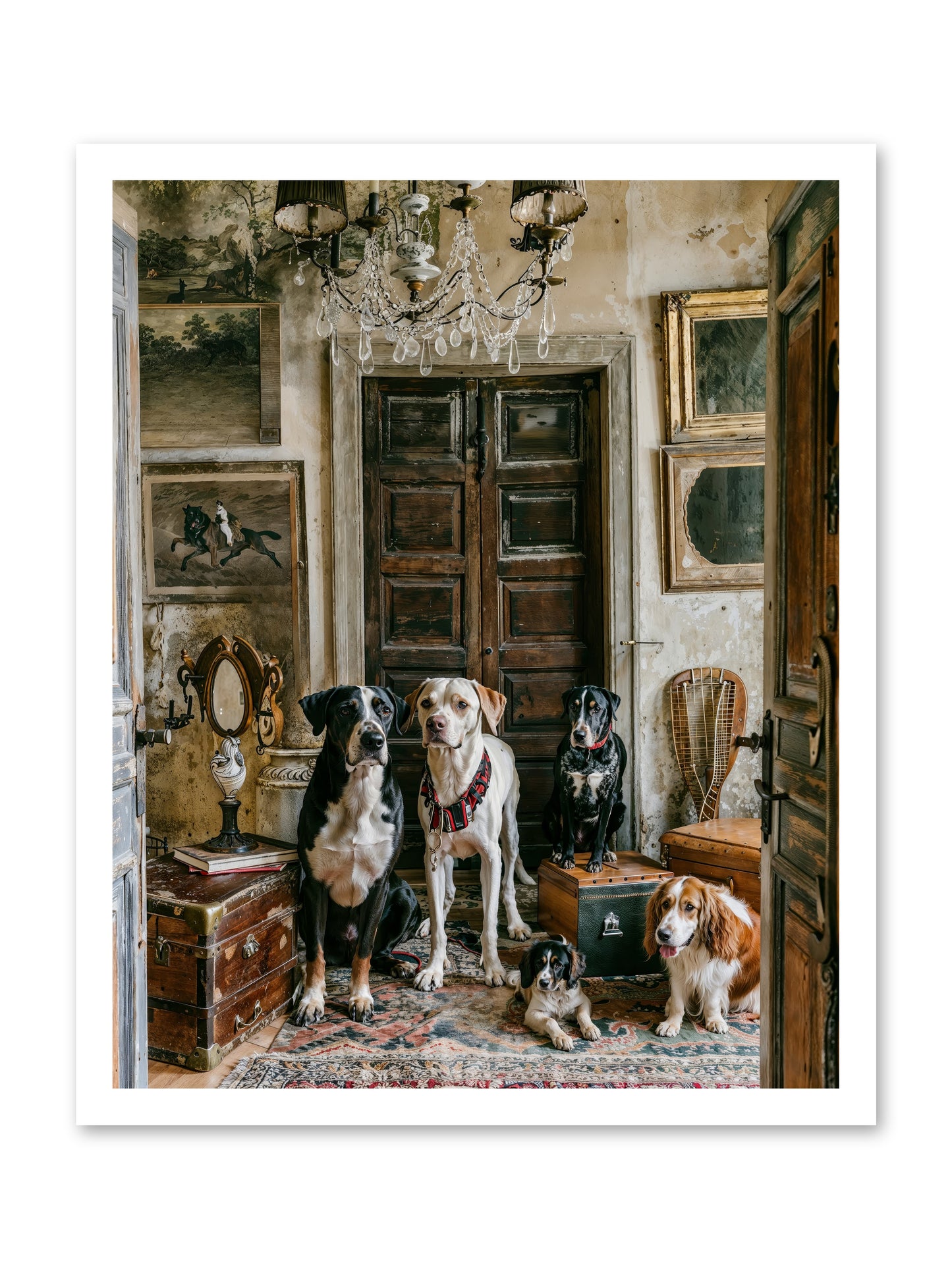 The Luxe Leash League -- Loose Canvas Print 20x25