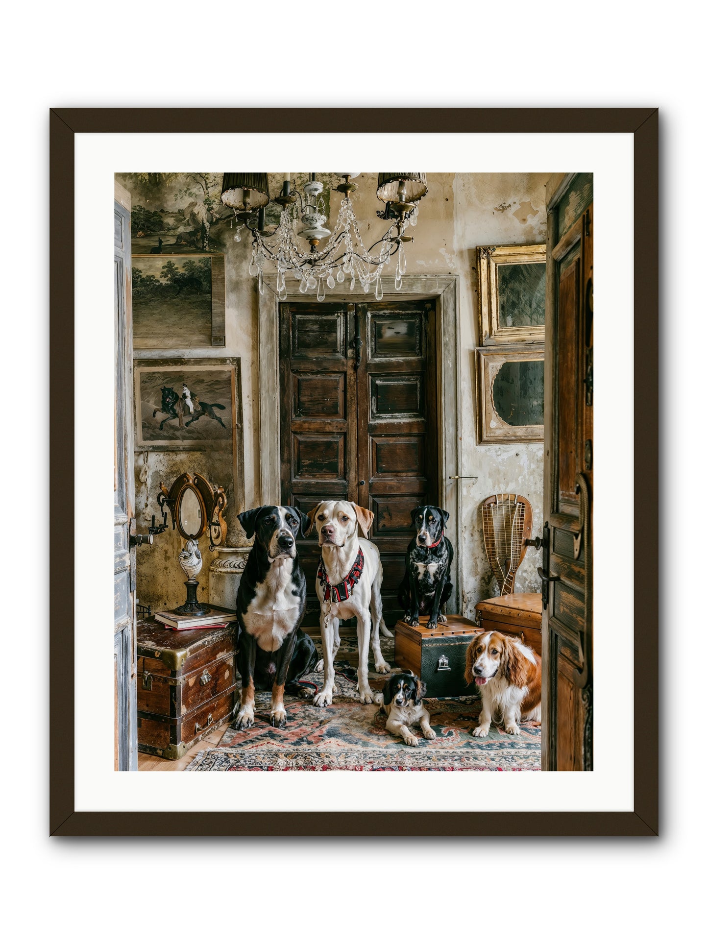 The Luxe Leash League -- Framed Print - Black 24x30