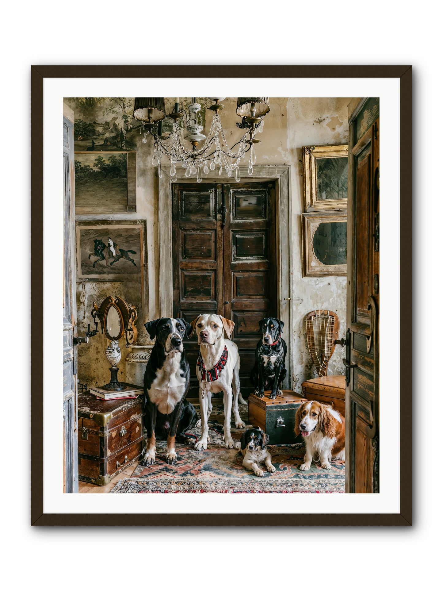 The Luxe Leash League -- Framed Print - Black 32x40