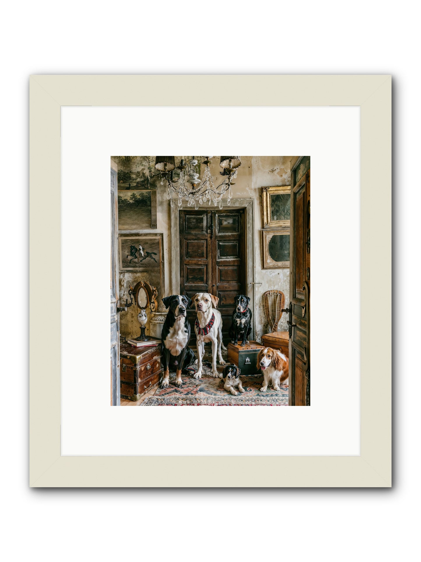The Luxe Leash League -- Framed Print - White 8x10