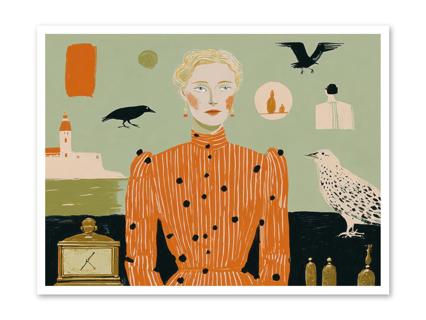 The Magpie's Treasury -- Paper Print 40x30