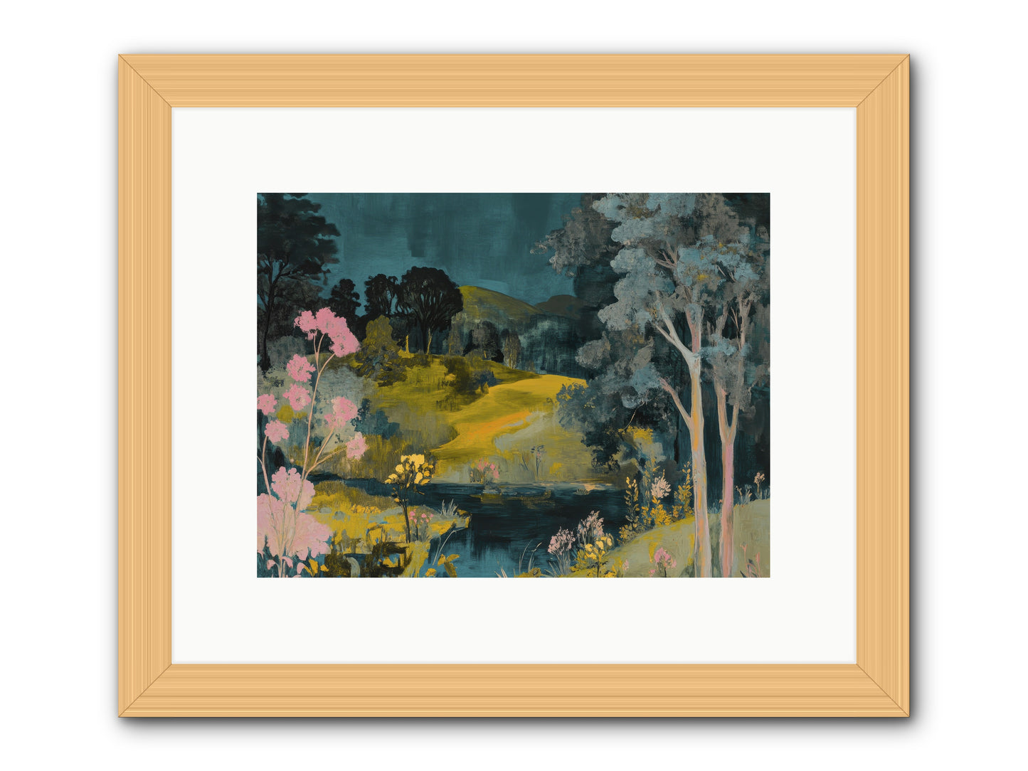 The Meadow Remembers -- Framed Print - Natural 12x9