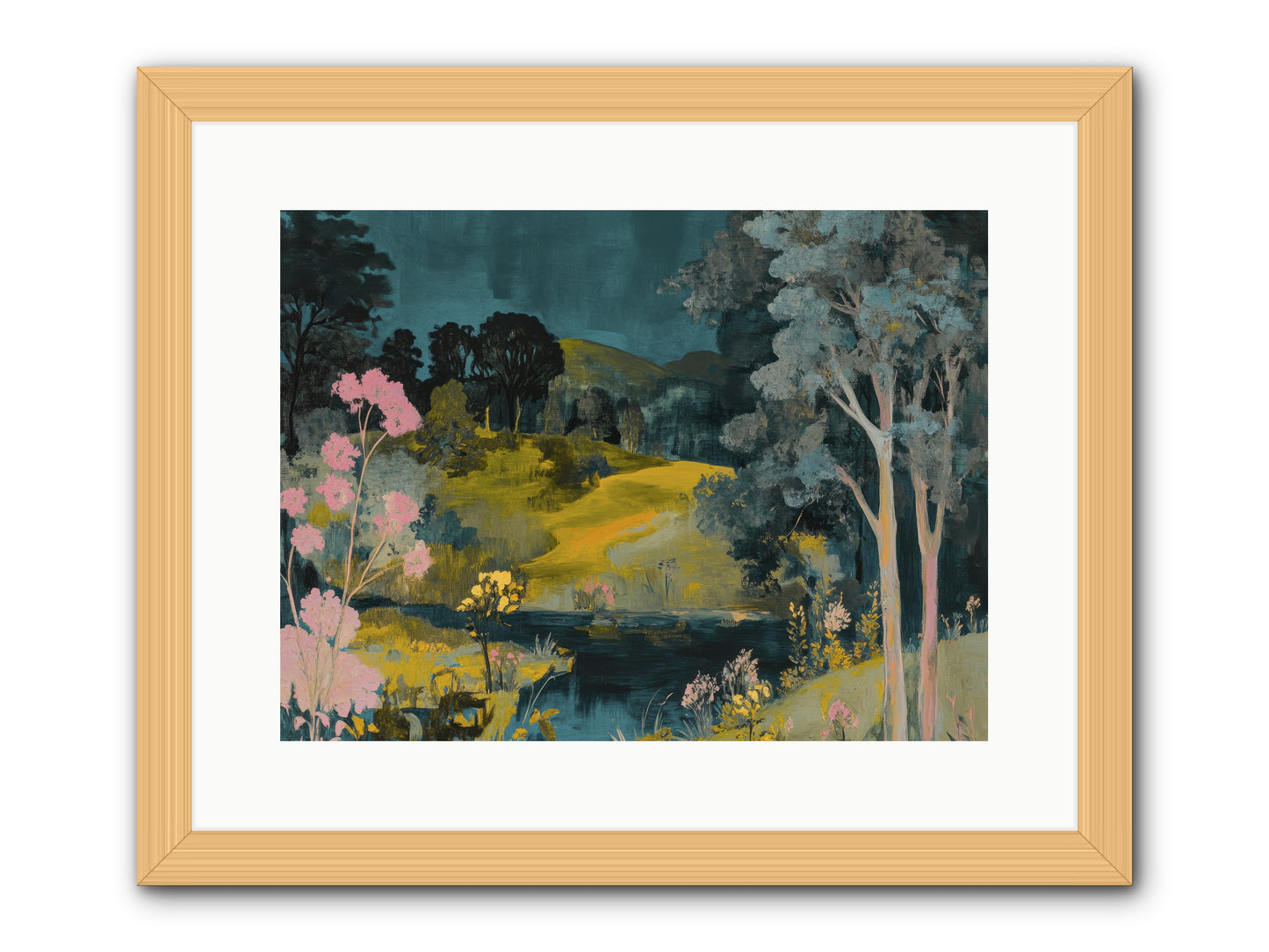 The Meadow Remembers -- Framed Print - Natural 16x12
