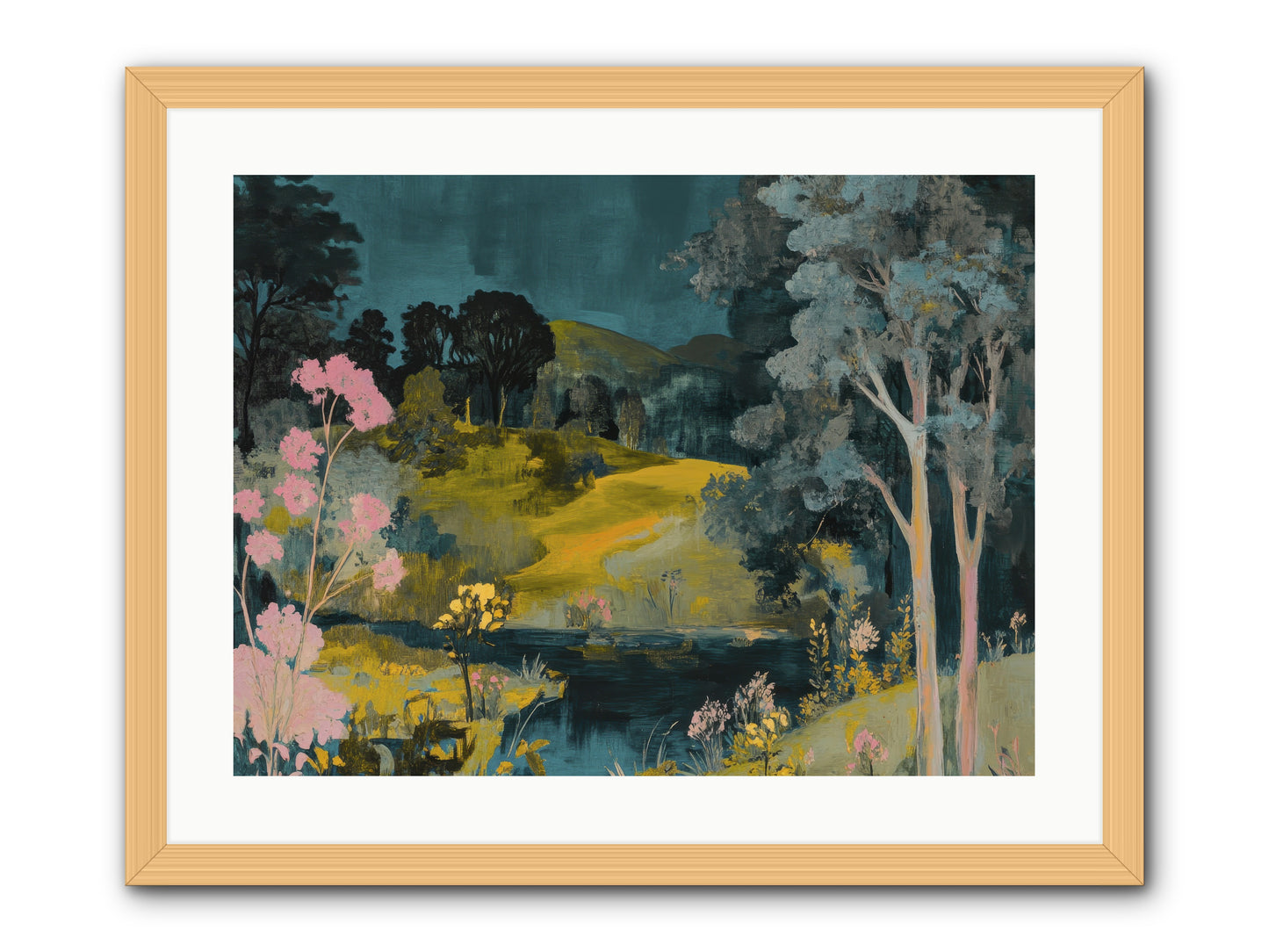 The Meadow Remembers -- Framed Print - Natural 24x18
