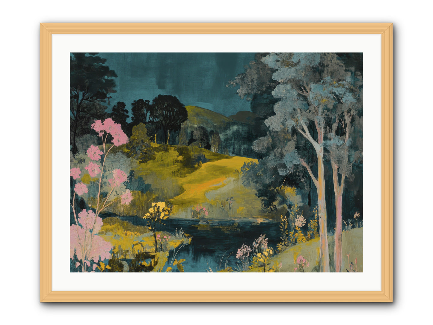 The Meadow Remembers -- Framed Print - Natural 32x24