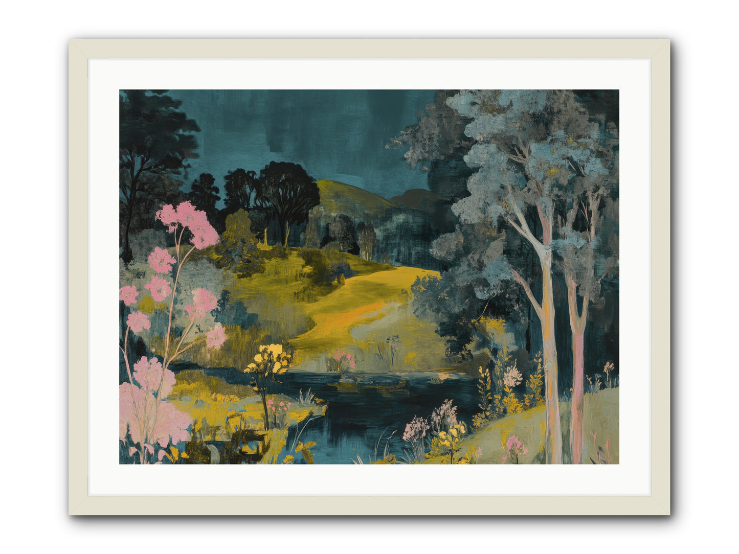 The Meadow Remembers -- Framed Print - White 32x24