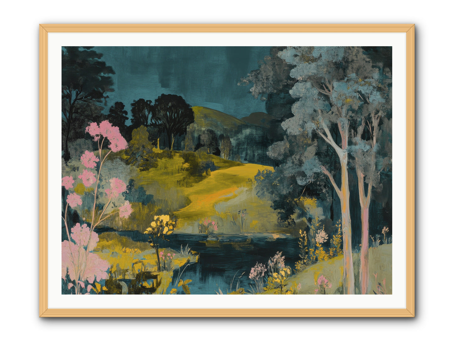 The Meadow Remembers -- Framed Print - Natural 48x36