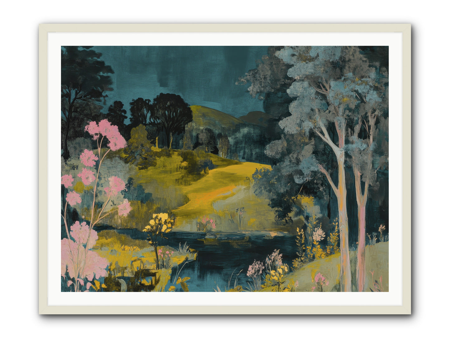 The Meadow Remembers -- Framed Print - White 48x36