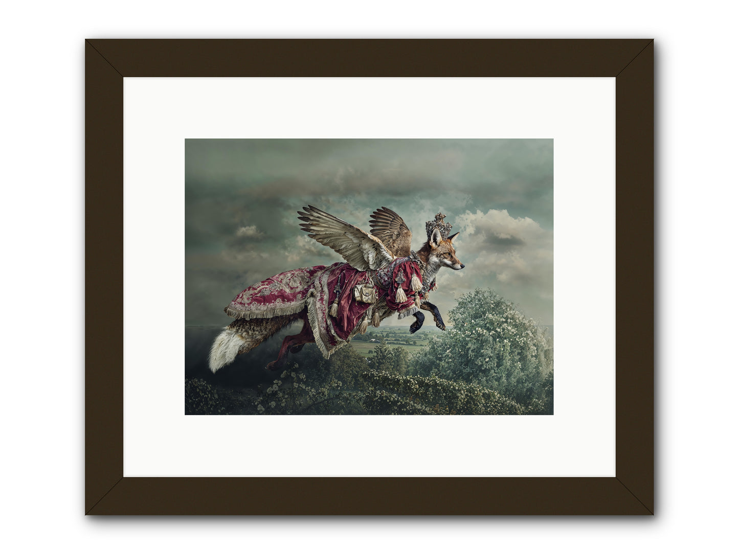 The Meadow Where You Waited -- Framed Print - Black 12x9
