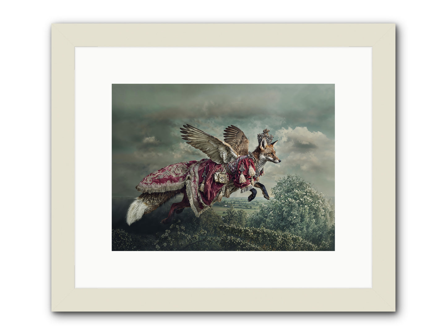 The Meadow Where You Waited -- Framed Print - White 12x9
