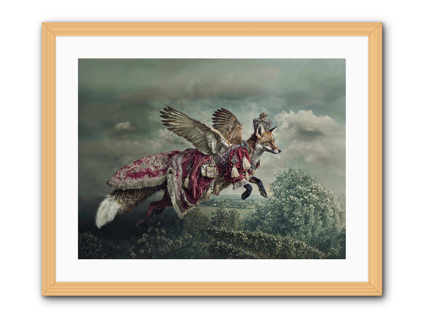 The Meadow Where You Waited -- Framed Print - Natural 24x18