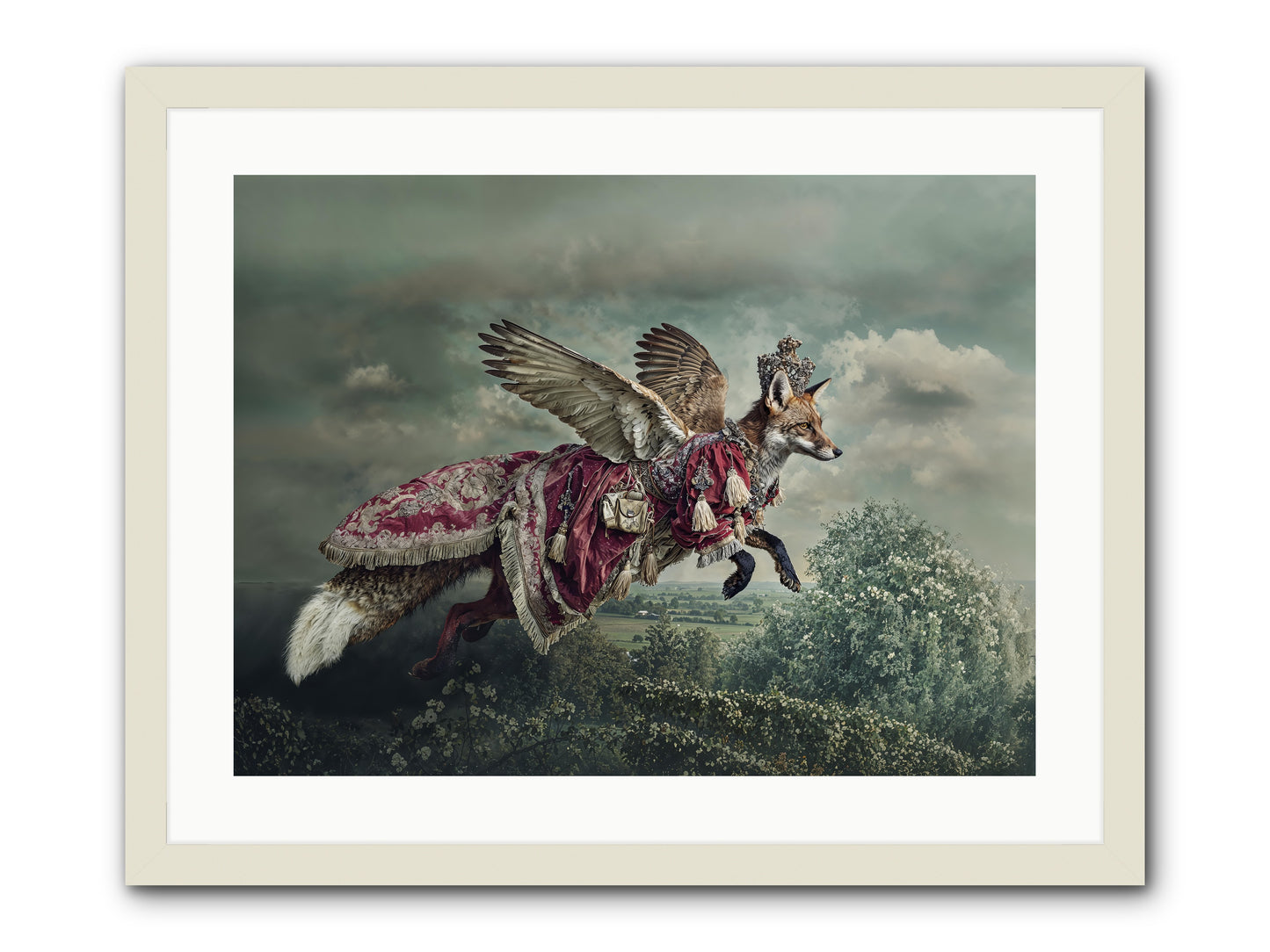 The Meadow Where You Waited -- Framed Print - White 24x18
