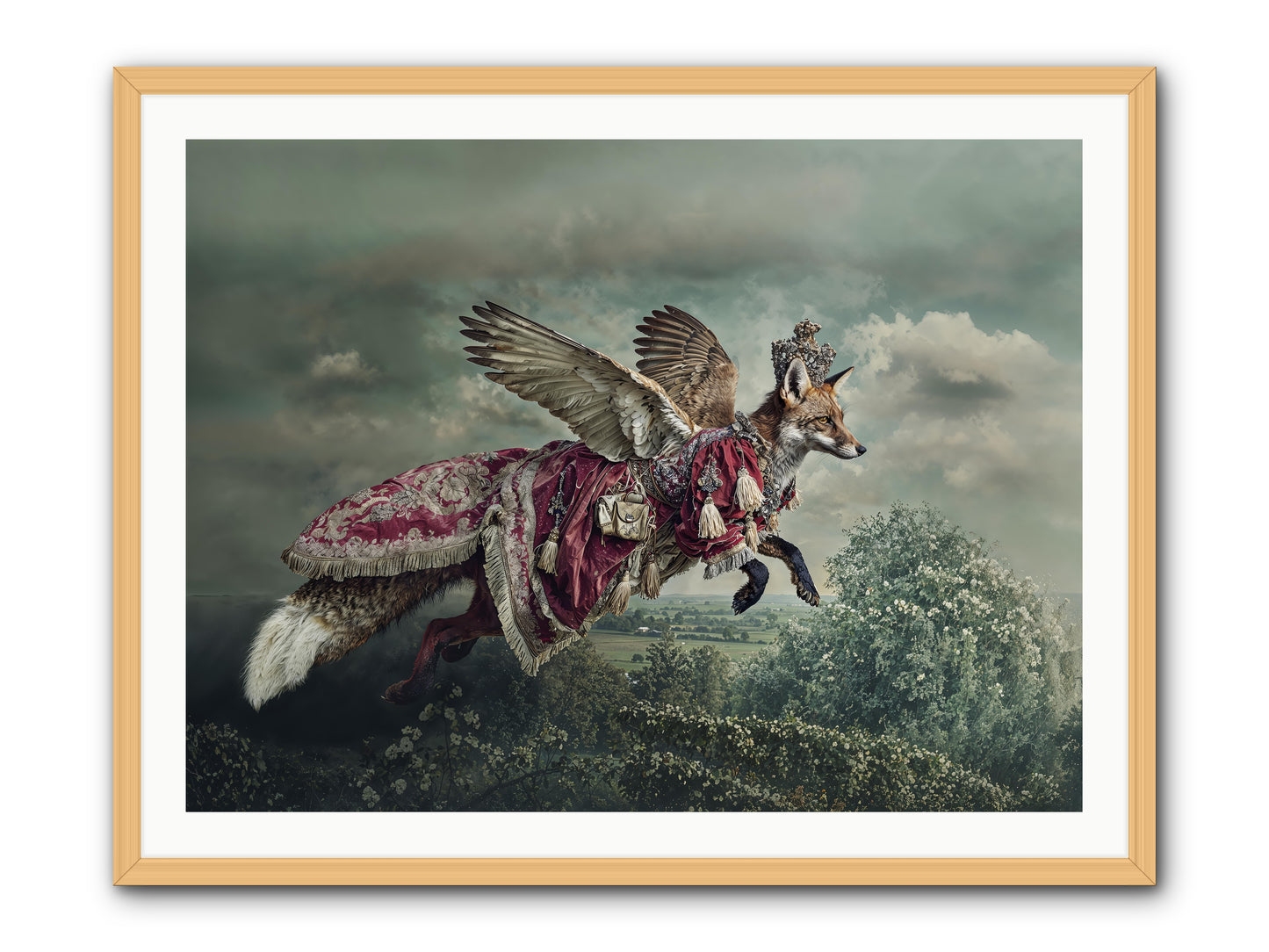 The Meadow Where You Waited -- Framed Print - Natural 40x30