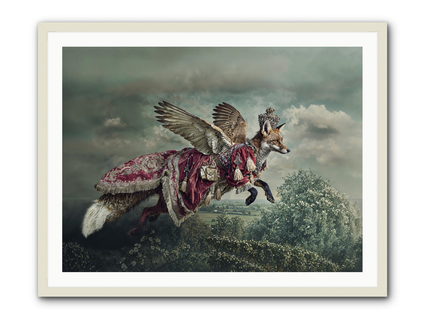 The Meadow Where You Waited -- Framed Print - White 40x30