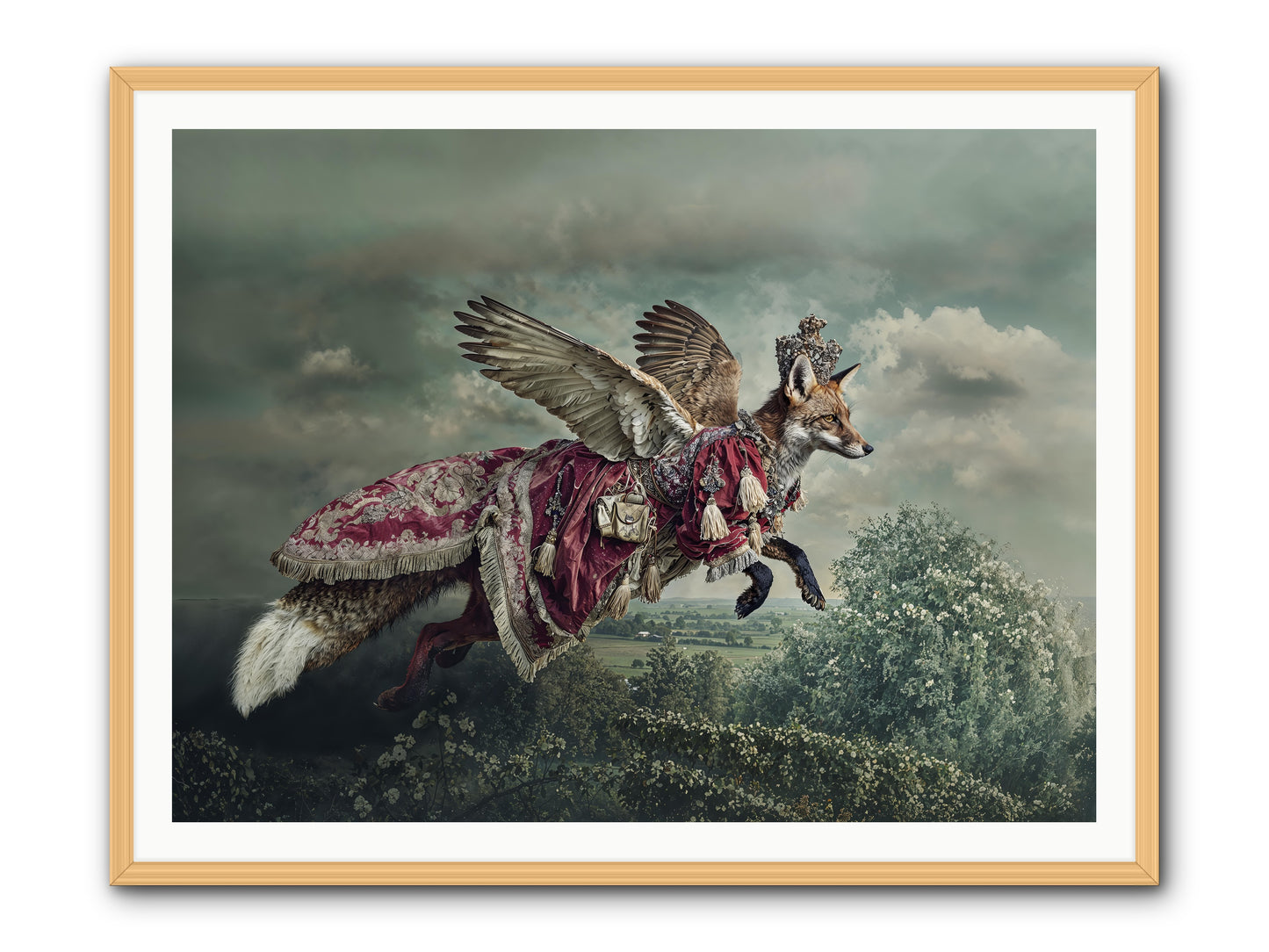 The Meadow Where You Waited -- Framed Print - Natural 48x36