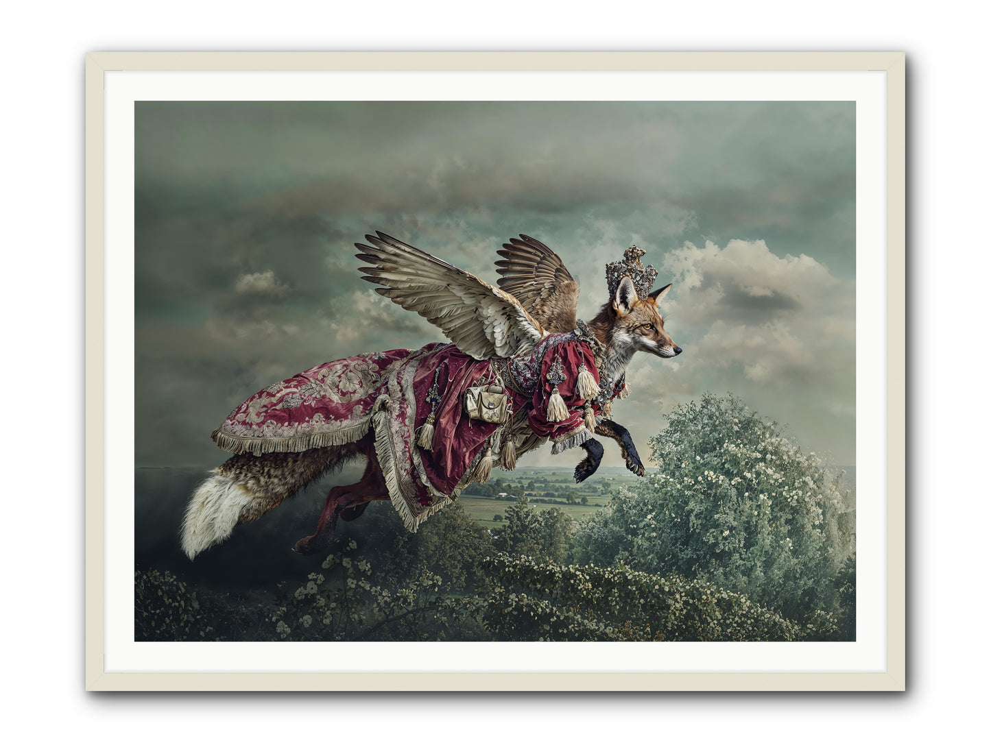 The Meadow Where You Waited -- Framed Print - White 48x36