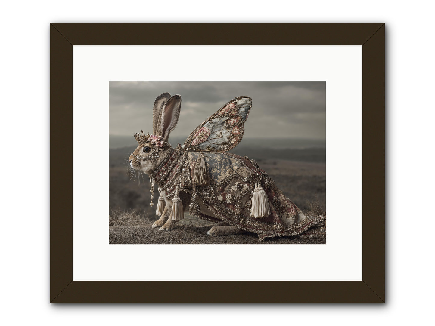 The Meadow at Nightfall -- Framed Print - Black 12x9