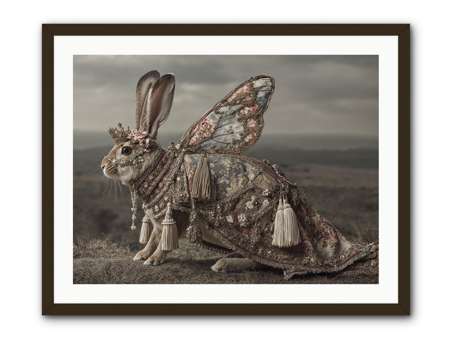 The Meadow at Nightfall -- Framed Print - Black 32x24