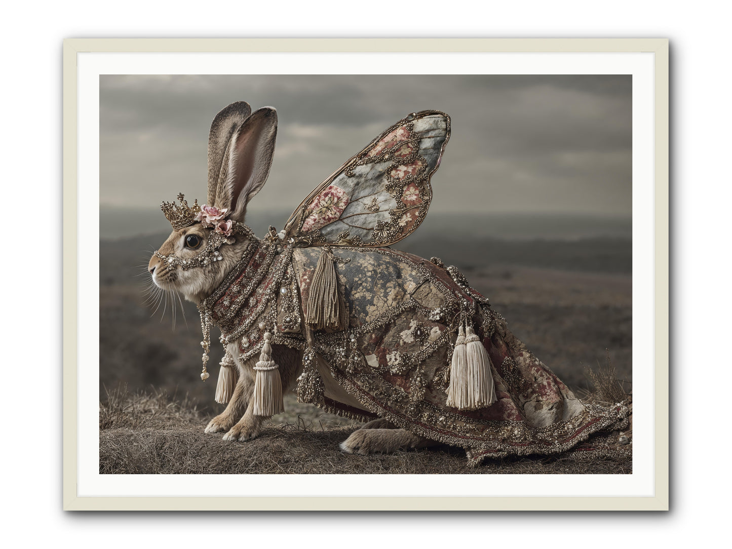 The Meadow at Nightfall -- Framed Print - White 48x36