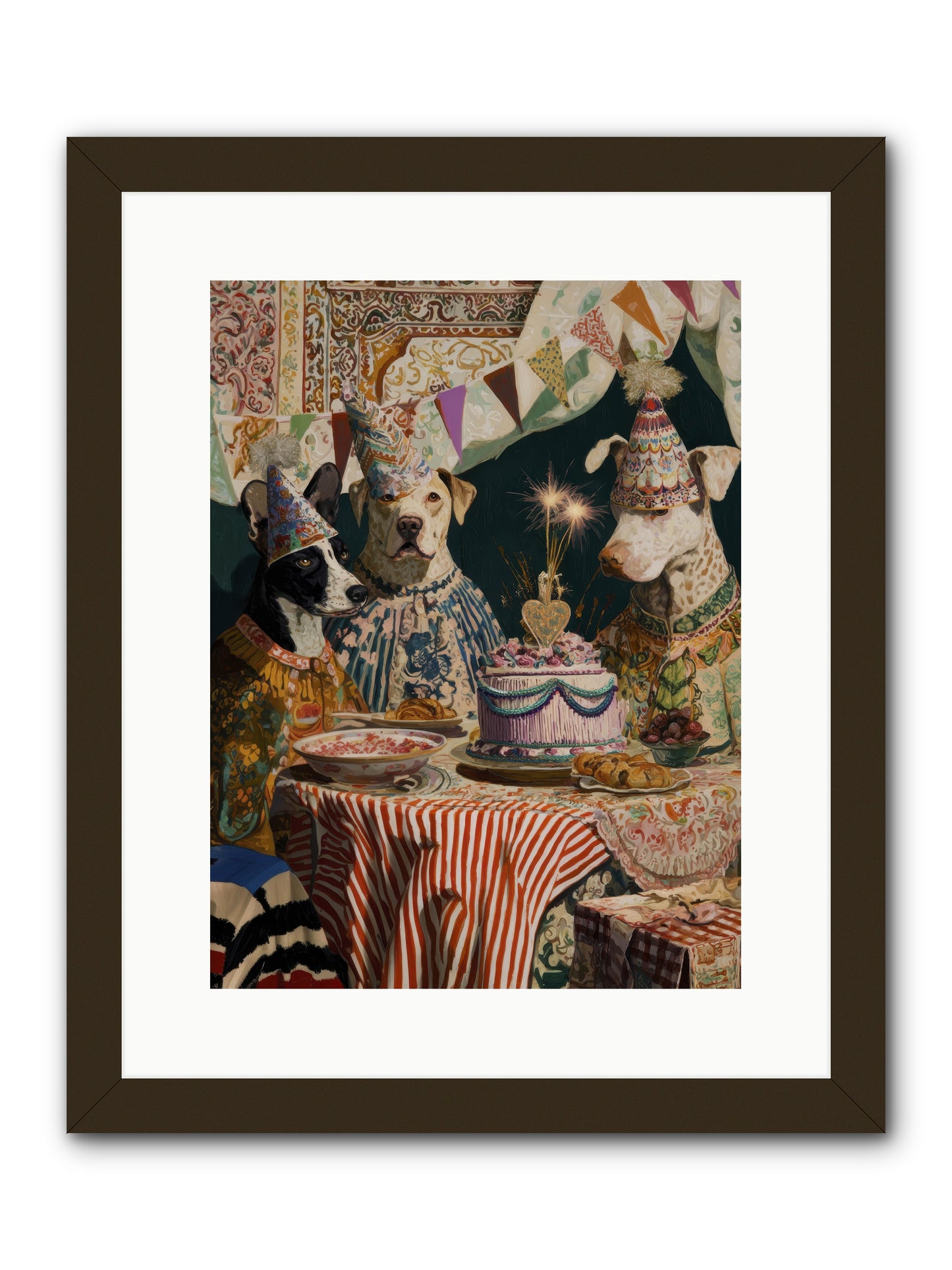 The Merry Gathering -- Framed Print - Black 12x16
