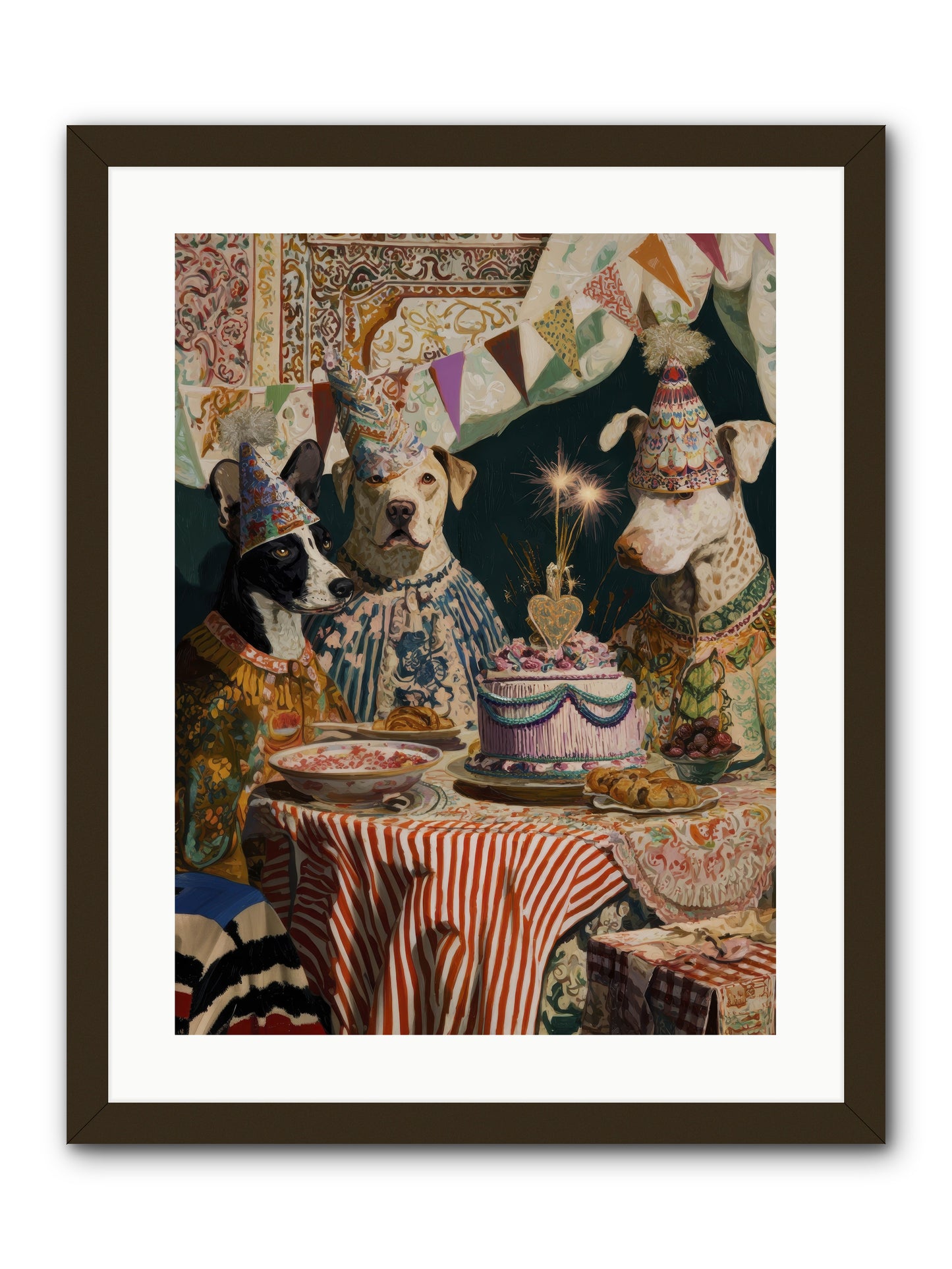The Merry Gathering -- Framed Print - Black 18x24