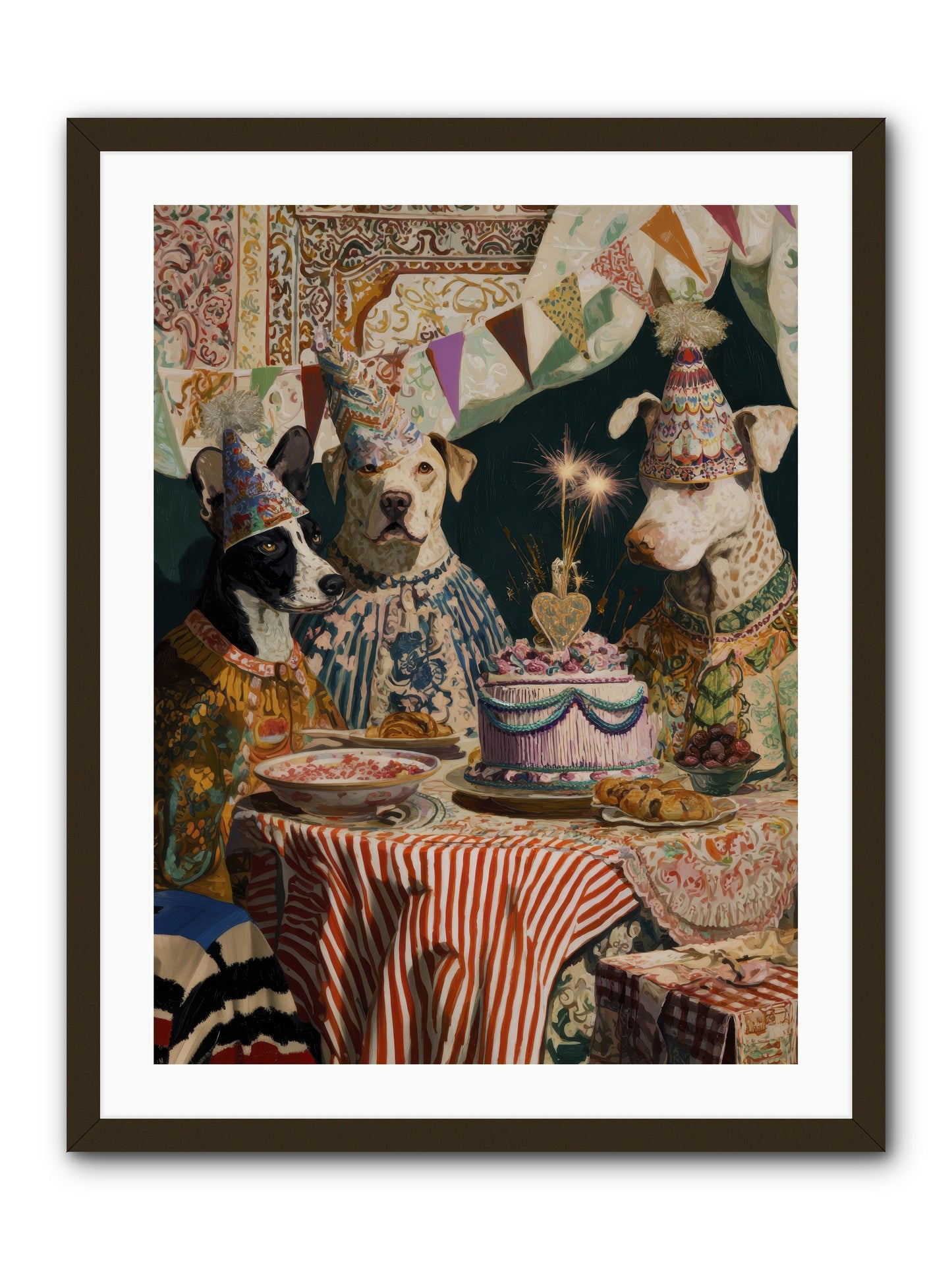 The Merry Gathering -- Framed Print - Black 24x32