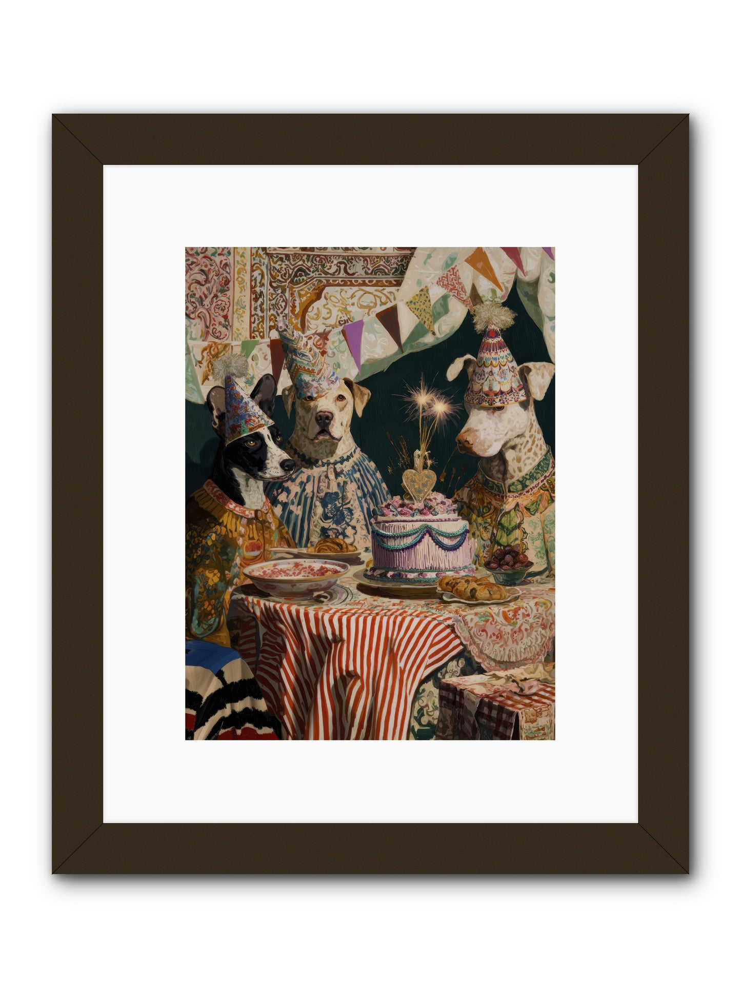The Merry Gathering -- Framed Print - Black 9x12