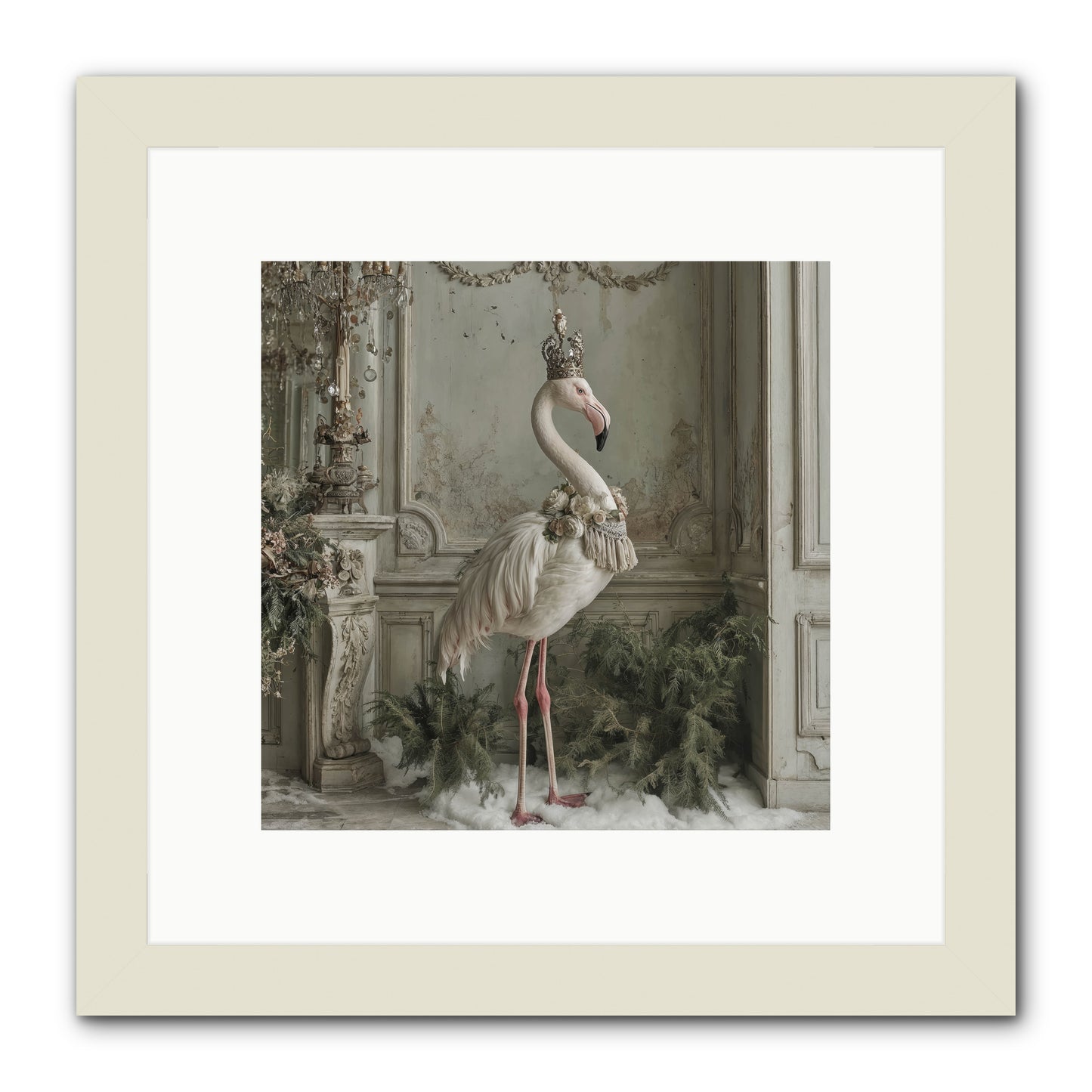 The Merry Mischief Of Snow -- Framed Print - White 10x10