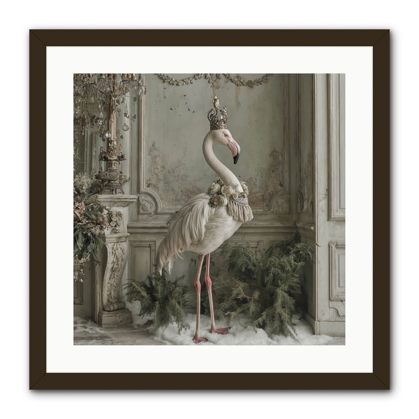 The Merry Mischief Of Snow -- Framed Print - Black 20x20