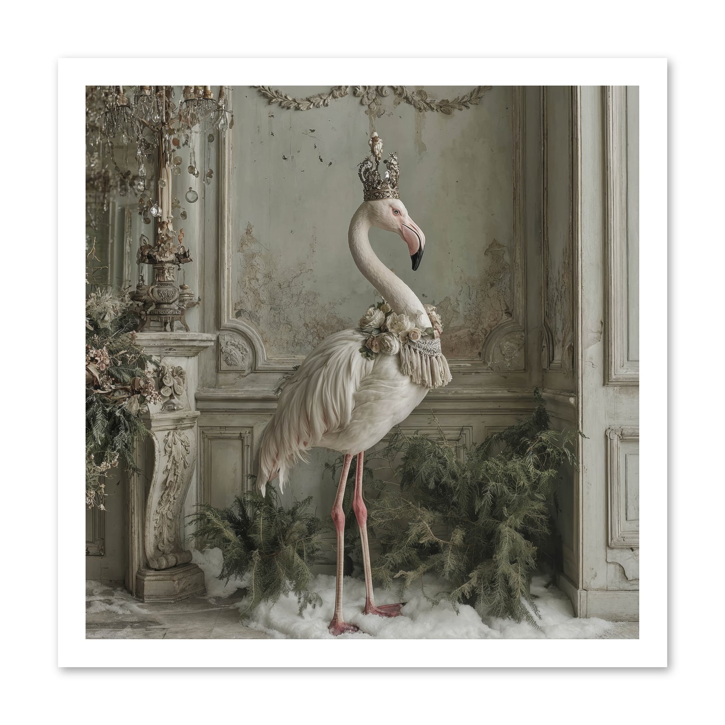The Merry Mischief Of Snow -- Loose Canvas Print 20x20