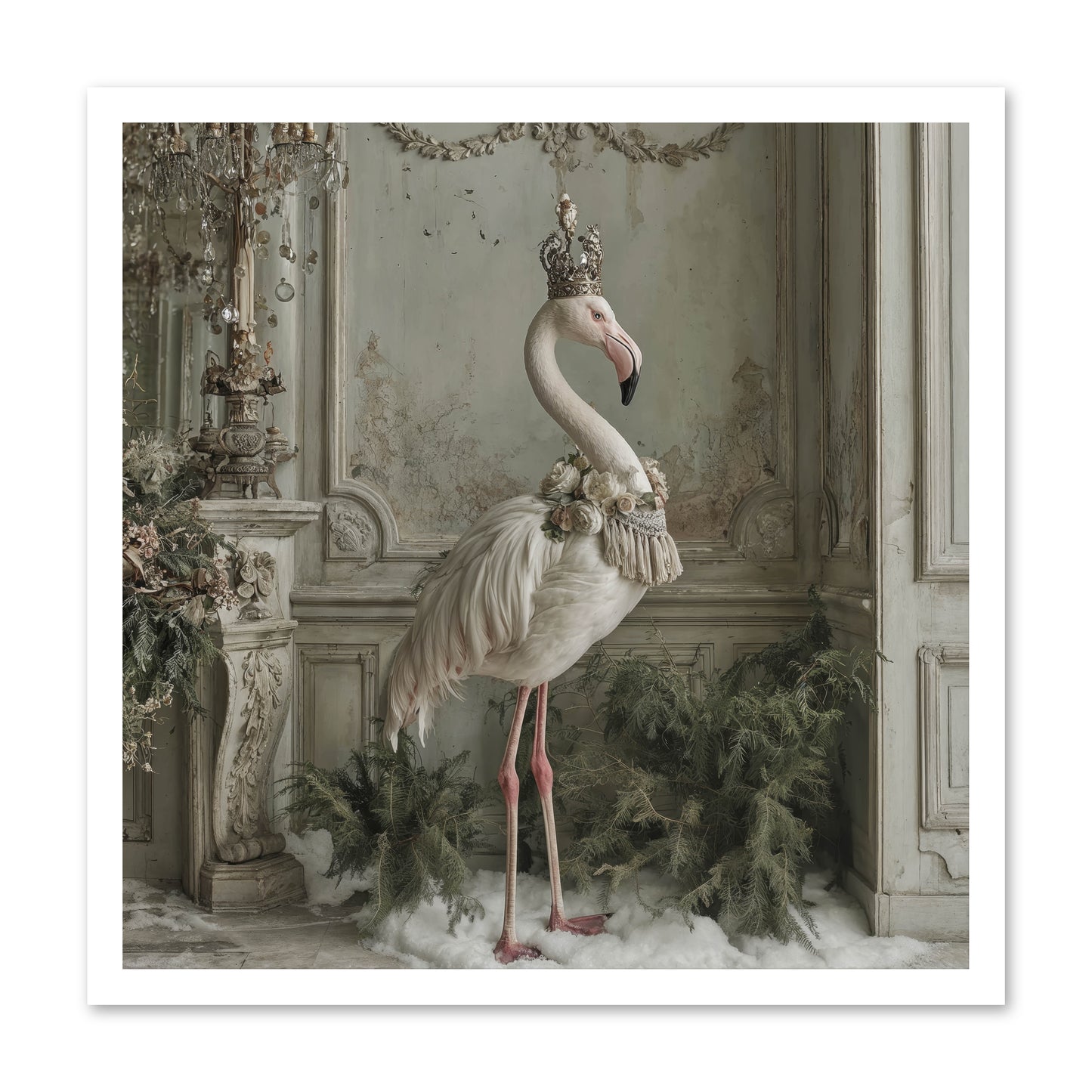 The Merry Mischief Of Snow -- Loose Canvas Print 24x24