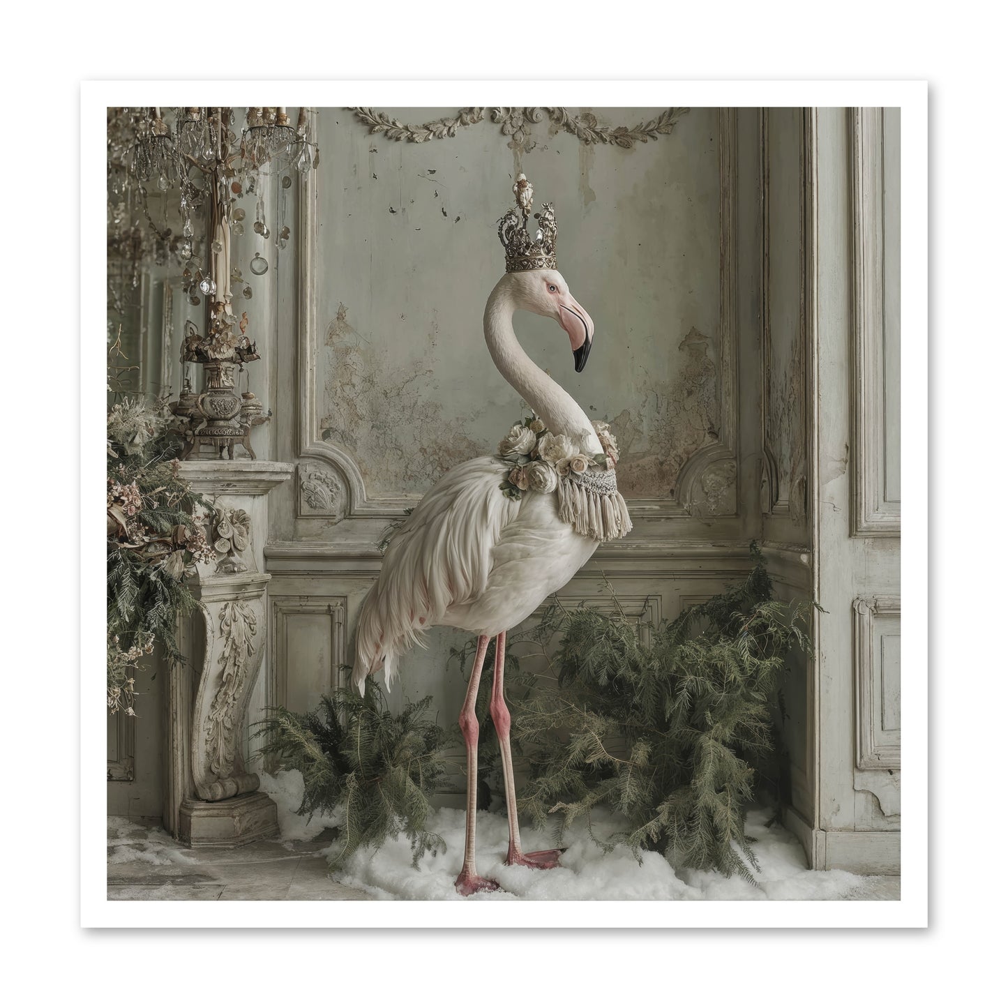 The Merry Mischief Of Snow -- Loose Canvas Print 30x30