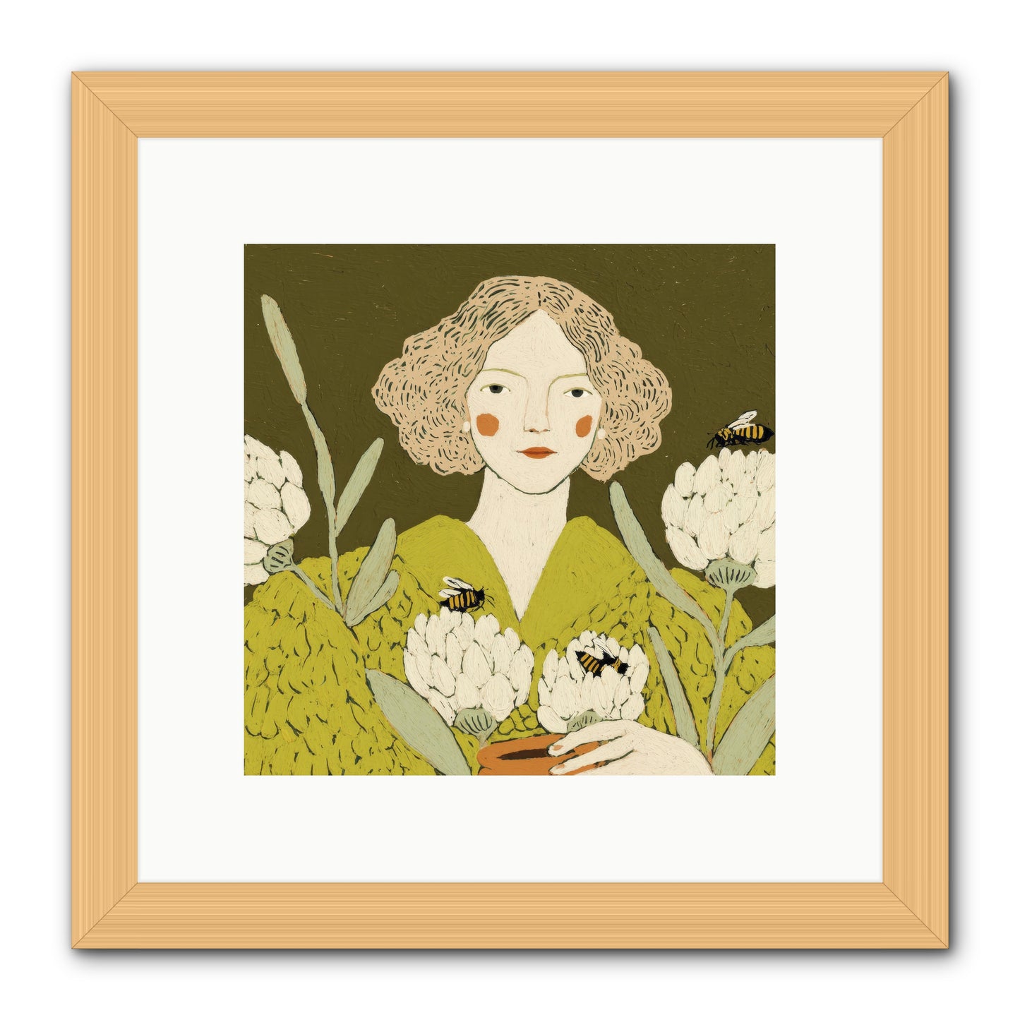 The Message -- Framed Print - Natural 10x10