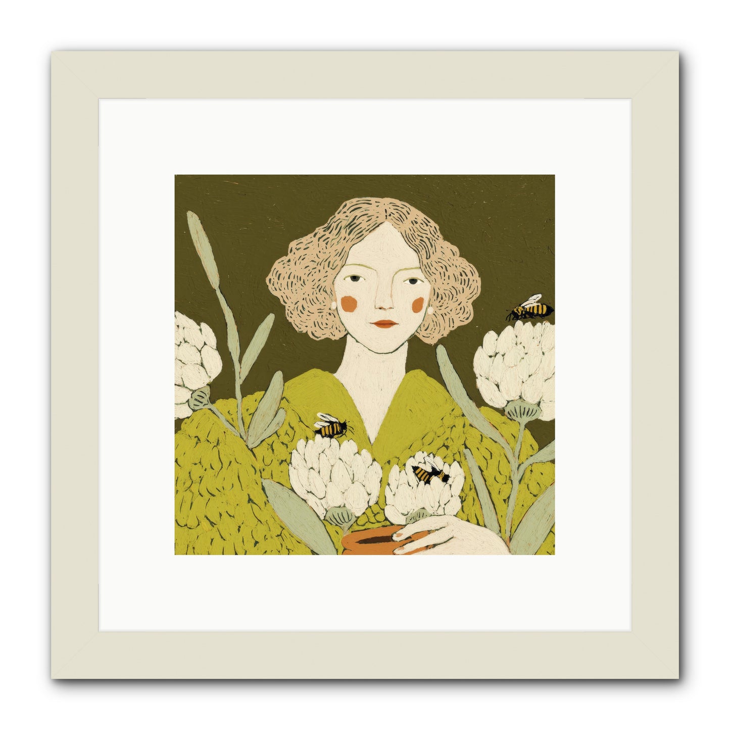 The Message -- Framed Print - White 10x10